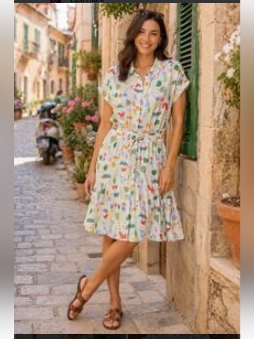 Cynthia Rowley linen & rayon dress pockets size medium